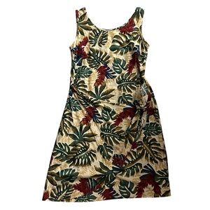 Vintage 90s Hilo Hattie Multi Floral Dress Womens Size SM Wrap Skirt Hawaiian